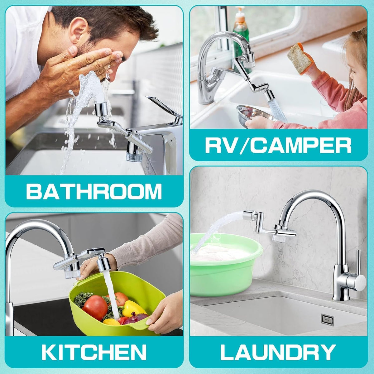 1440° Swiveling Faucet Extender