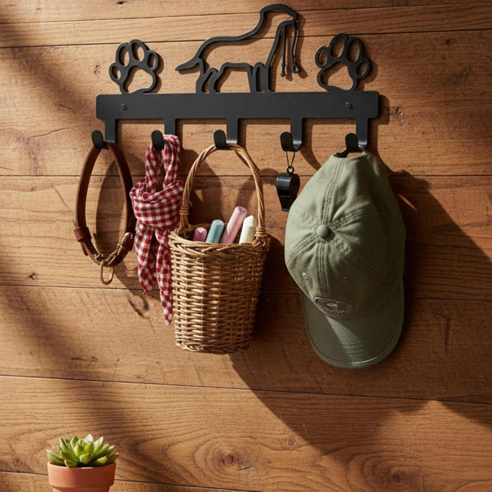 Cat-Design Metal Wall Hooks — Decorative Coat & Key Hangers