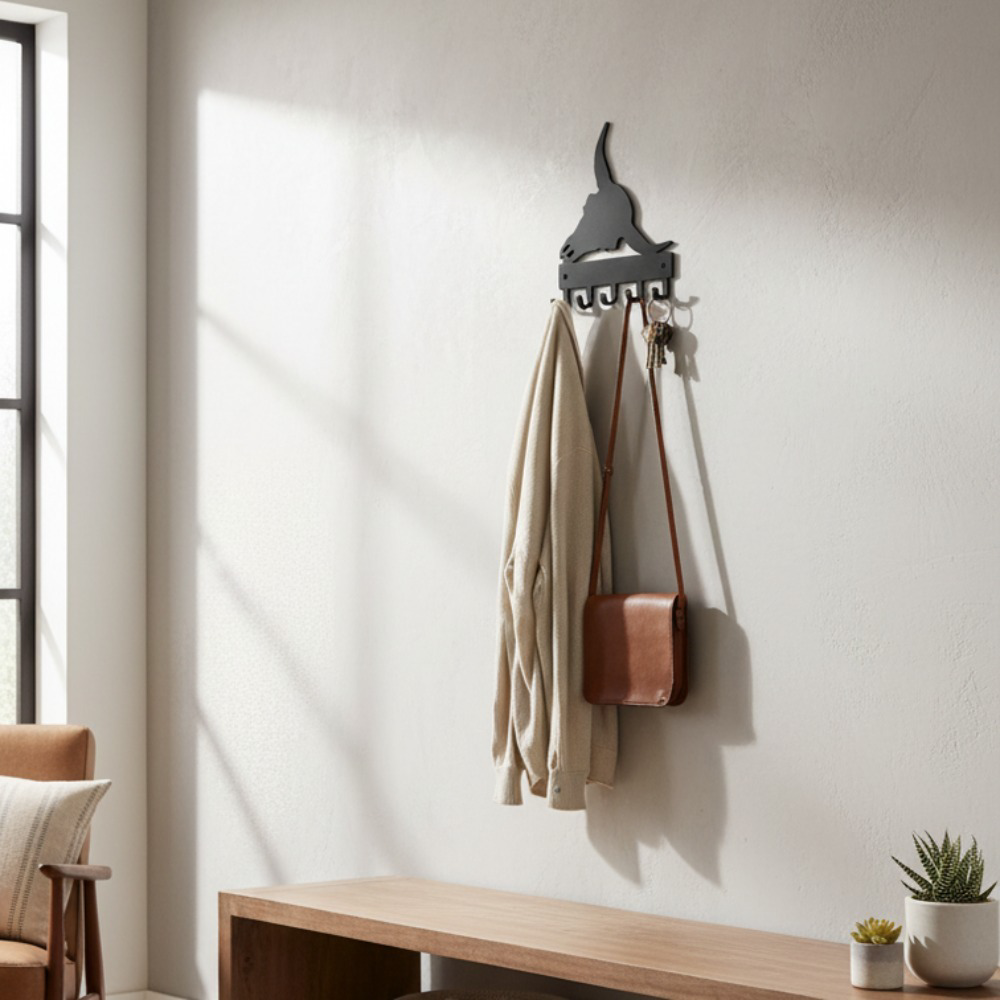 6-Pack Industrial Metal Wall Hooks — Heavy-Duty Coat & Hat Hangers