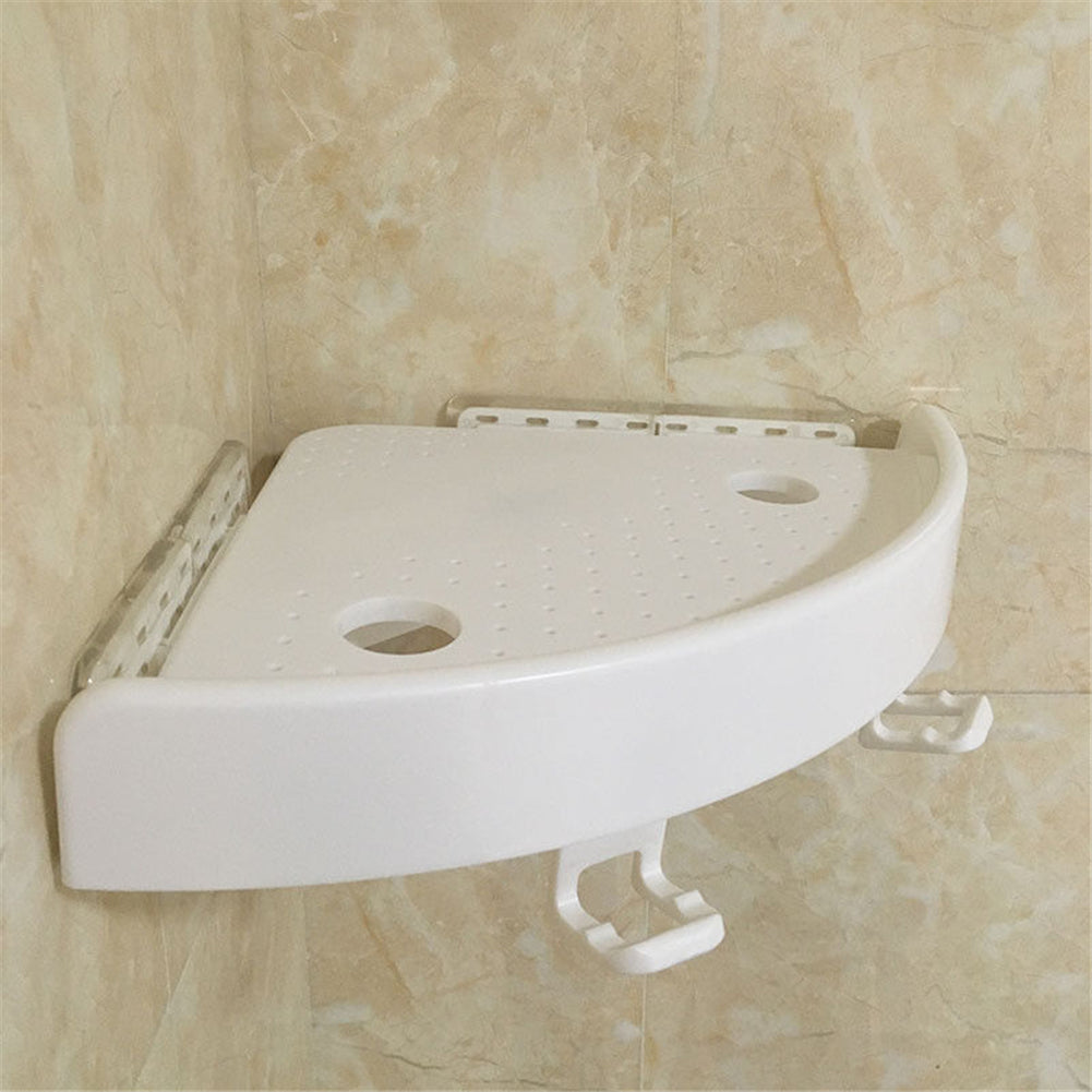 No-Drill Adhesive Bathroom Corner Shelf Organizer