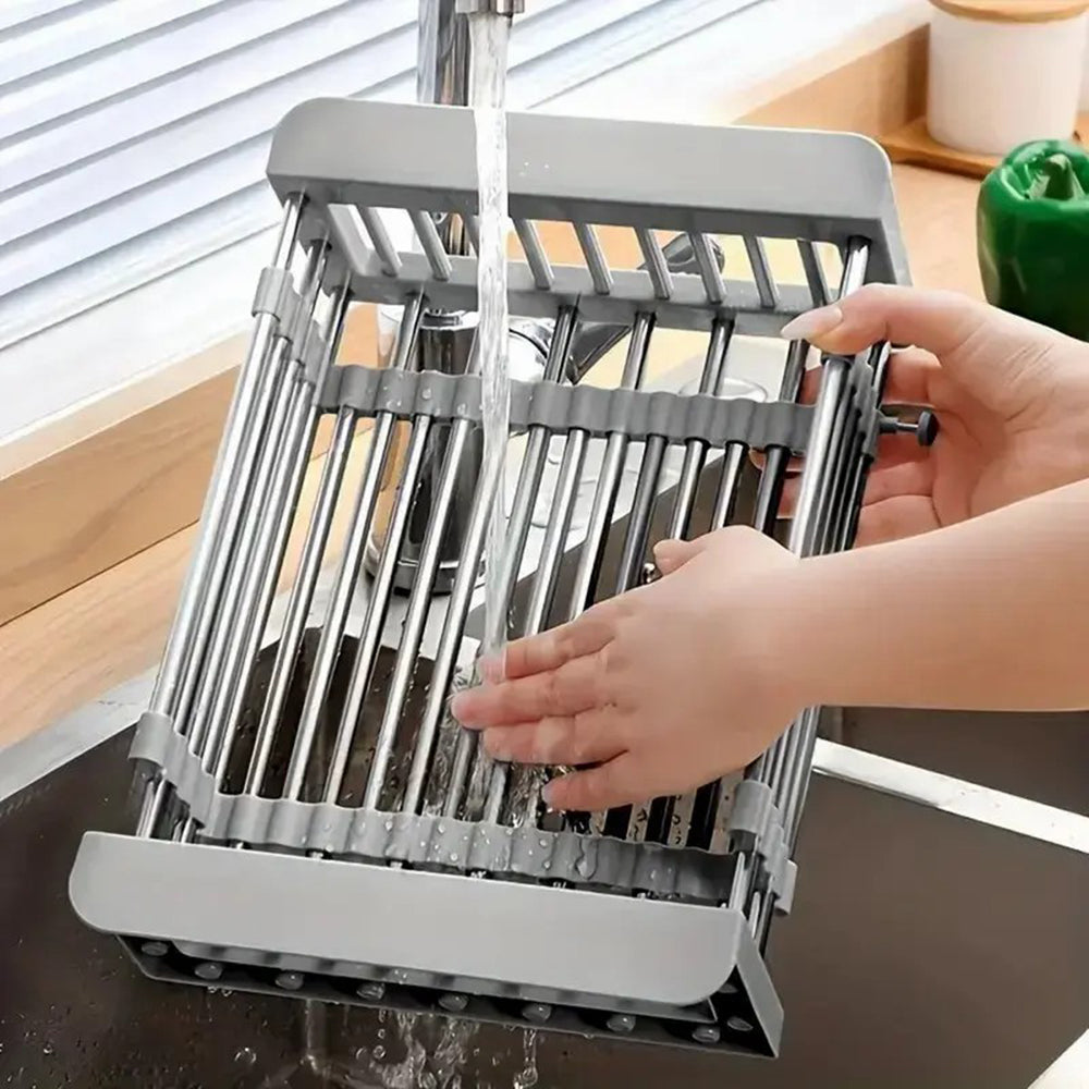 Adjustable Over-Sink Stainless Dish Drying Rack