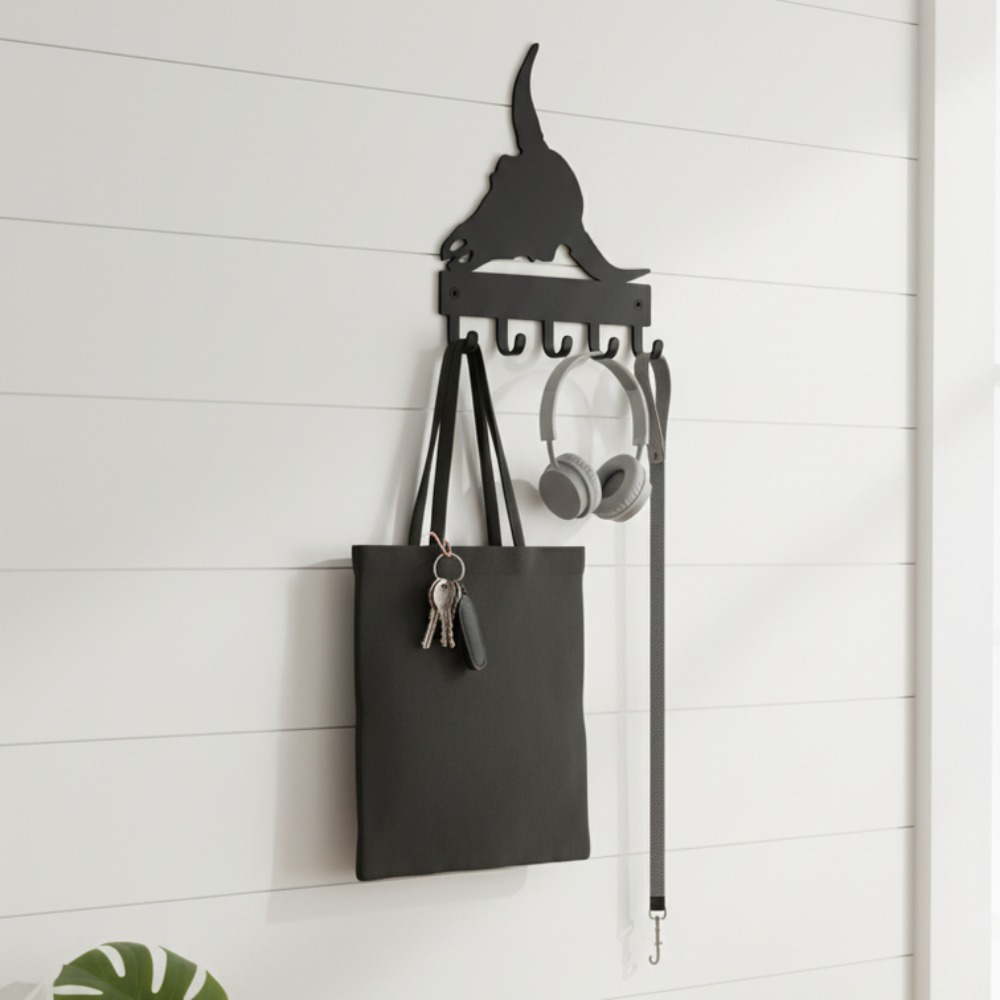 6-Pack Industrial Metal Wall Hooks — Heavy-Duty Coat & Hat Hangers