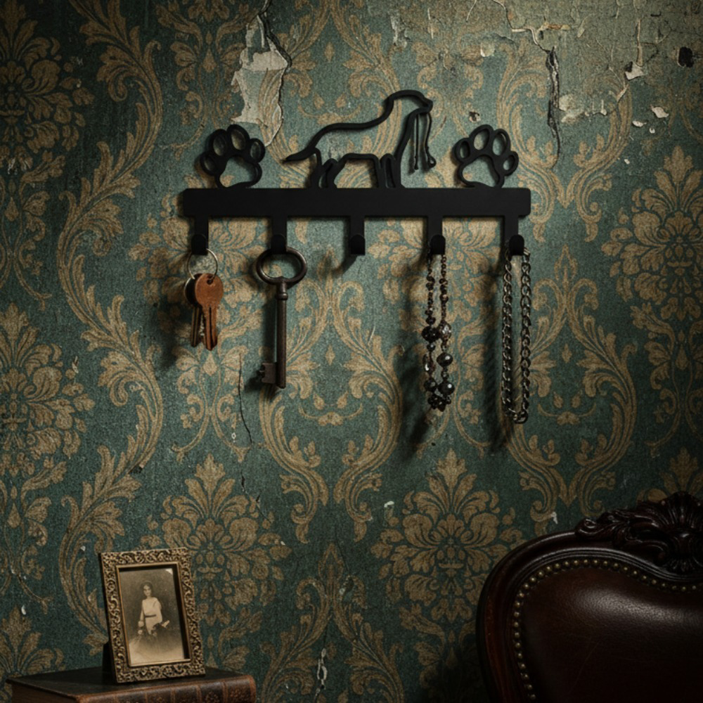 Cat-Design Metal Wall Hooks — Decorative Coat & Key Hangers