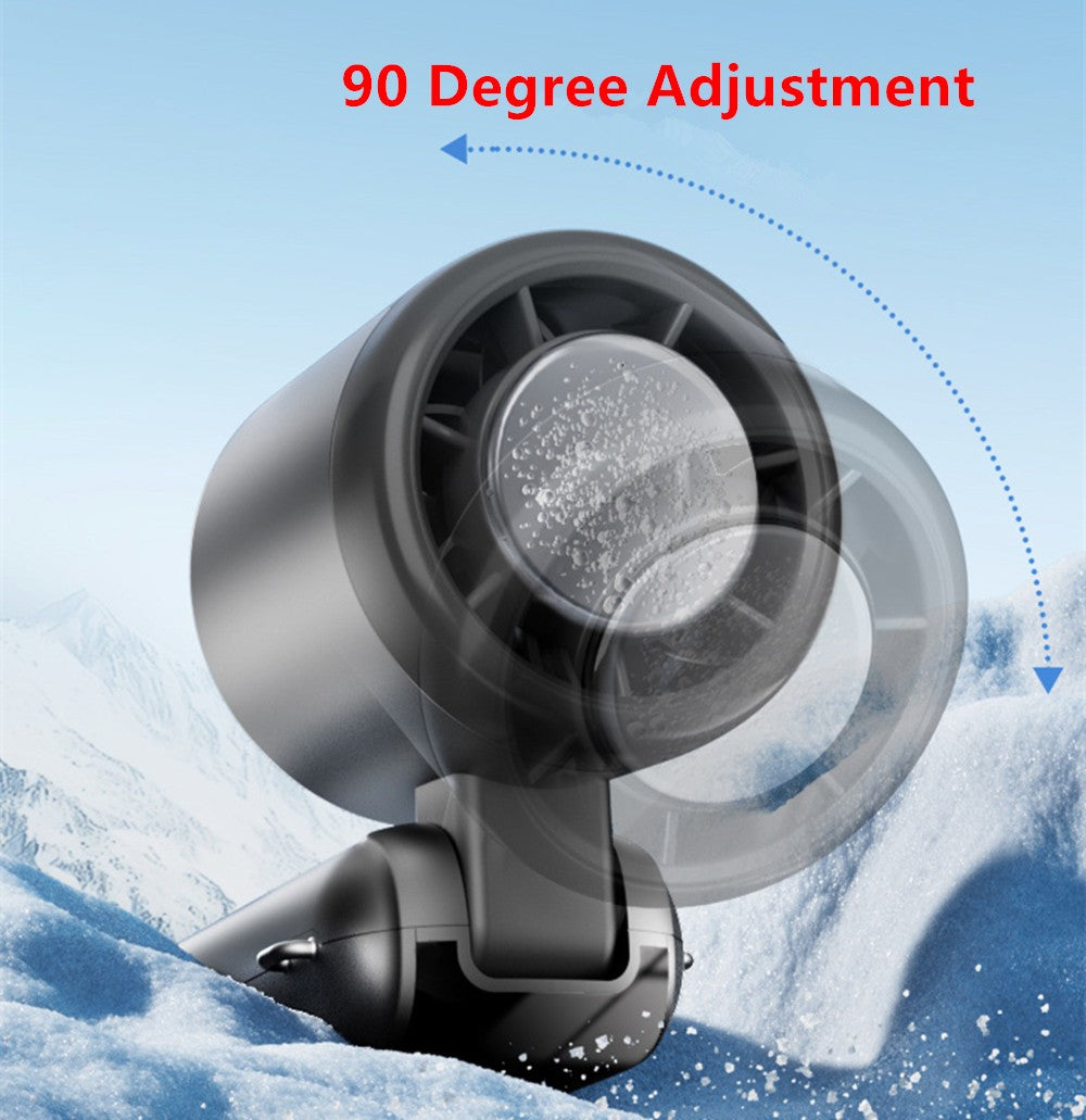 Turbo Handheld Fan with Ice Cooling & LED Display — 100-Speed Rechargeable Portable Fan, 90° Foldable, USB-C Fast Charging