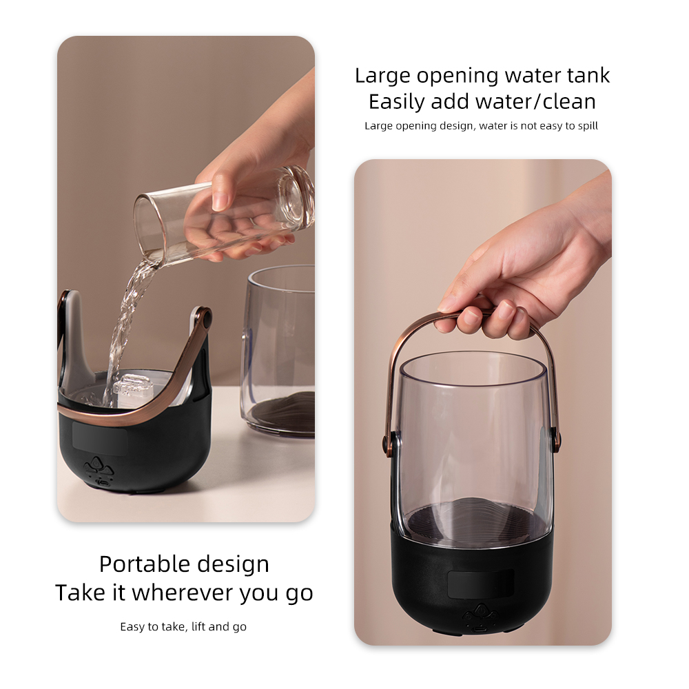 Flame Effect Aroma Diffuser — Ultrasonic Cool Mist Humidifier with LED Fire Glow