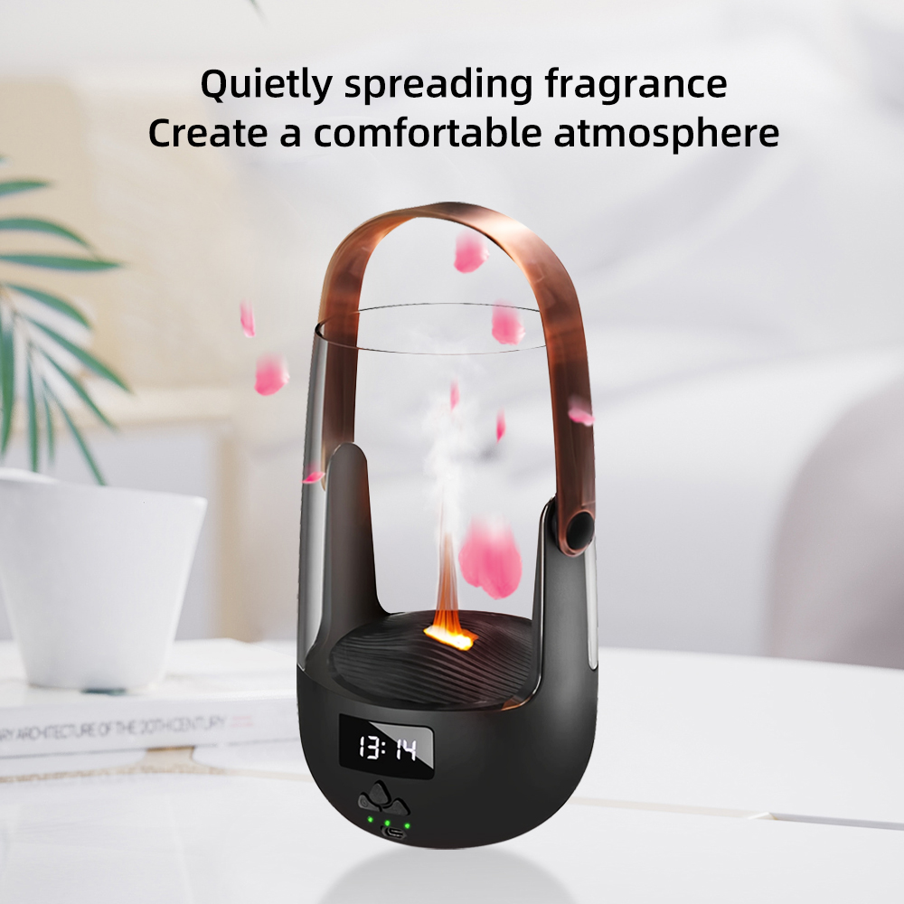 Flame Effect Aroma Diffuser — Ultrasonic Cool Mist Humidifier with LED Fire Glow