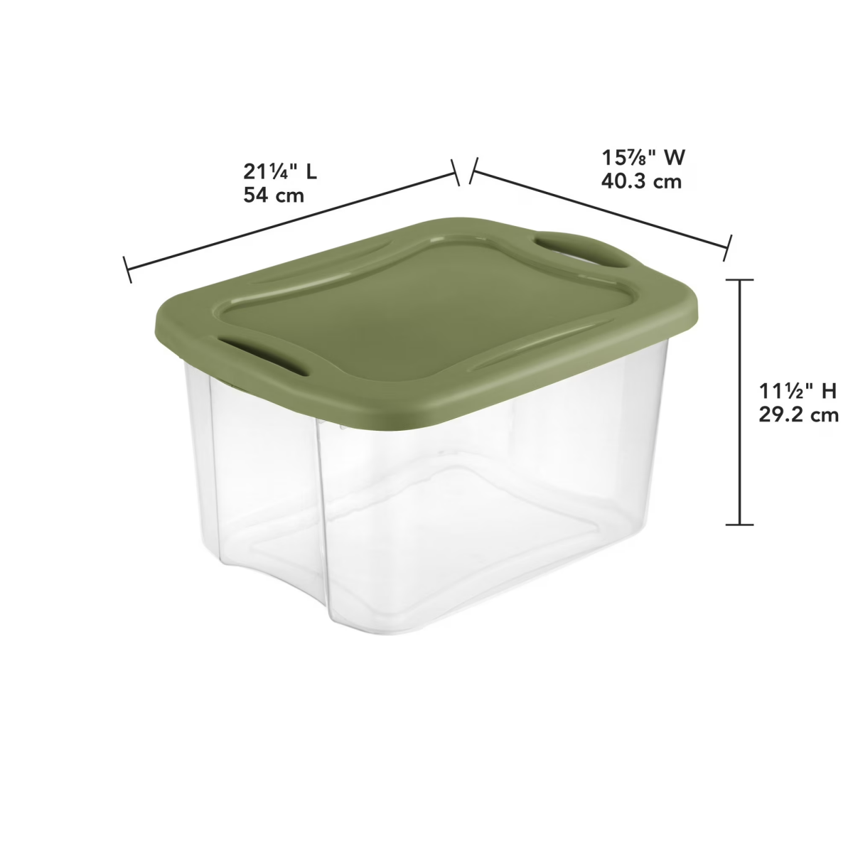 40-Quart Clear Storage Bin with Full-Grip Handles