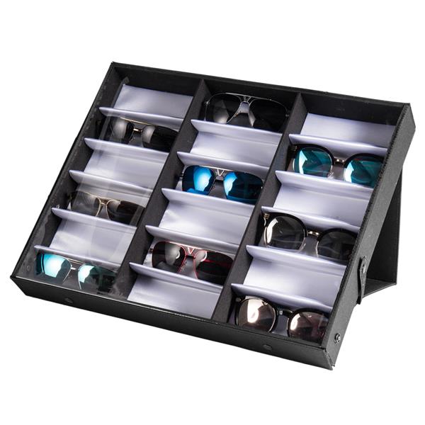 18-Piece Sunglasses Display Organizer Tray