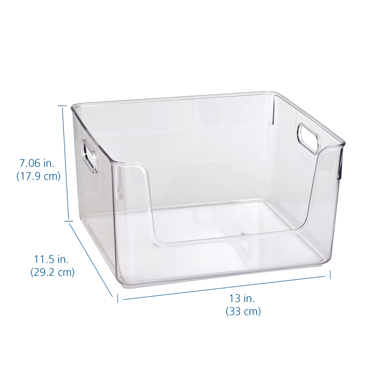 Clear Open-Front Stackable Pantry Organizer Bin