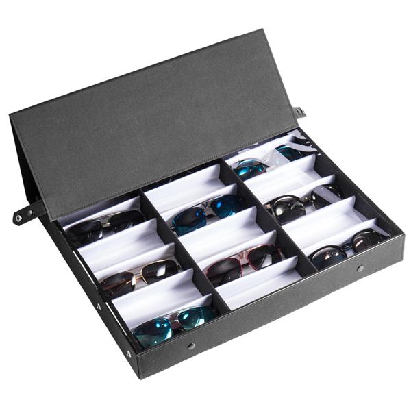 18-Piece Sunglasses Display Organizer Tray