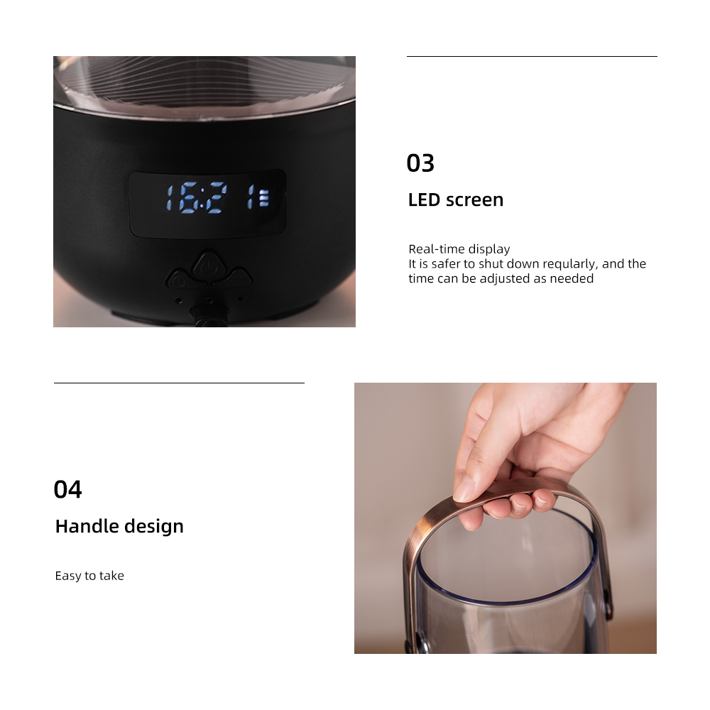 Flame Effect Aroma Diffuser — Ultrasonic Cool Mist Humidifier with LED Fire Glow