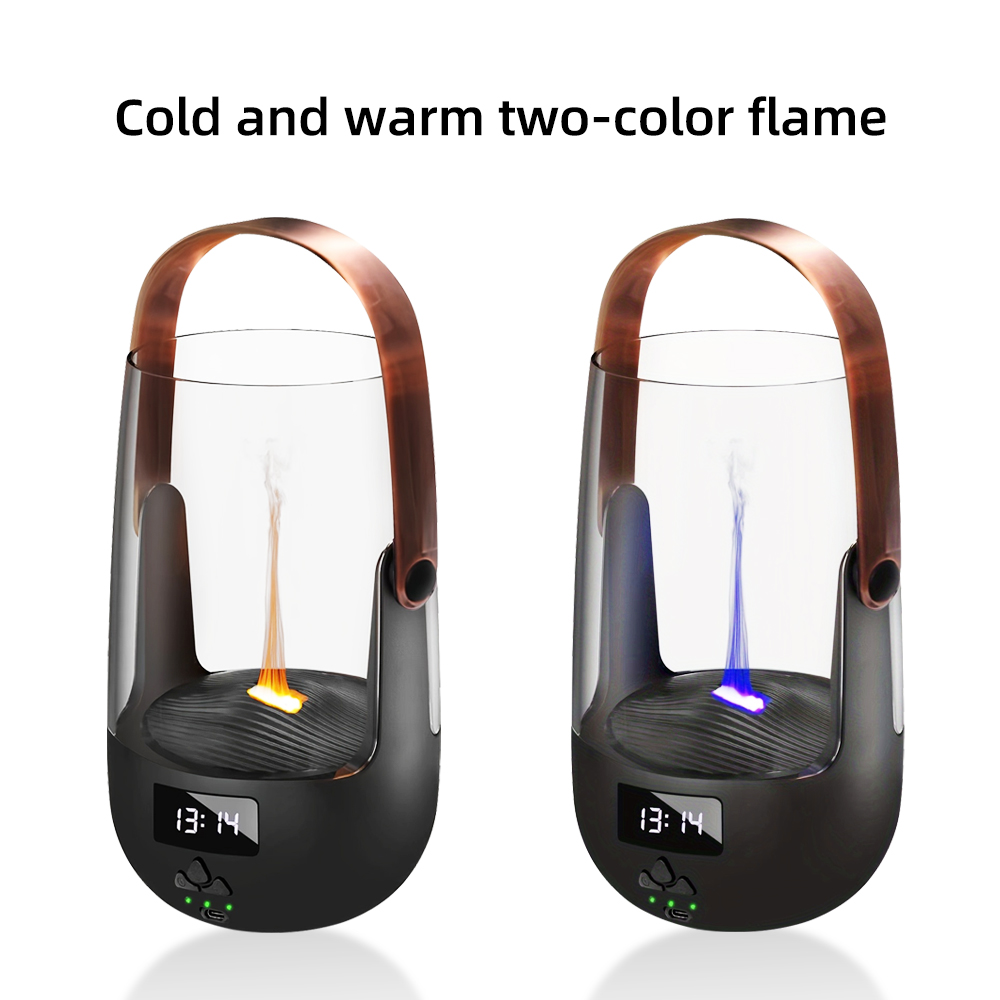 Flame Effect Aroma Diffuser — Ultrasonic Cool Mist Humidifier with LED Fire Glow