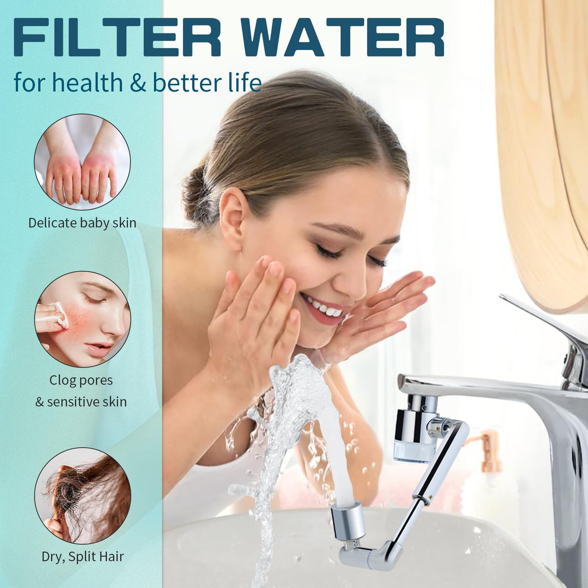1440° Swiveling Faucet Extender