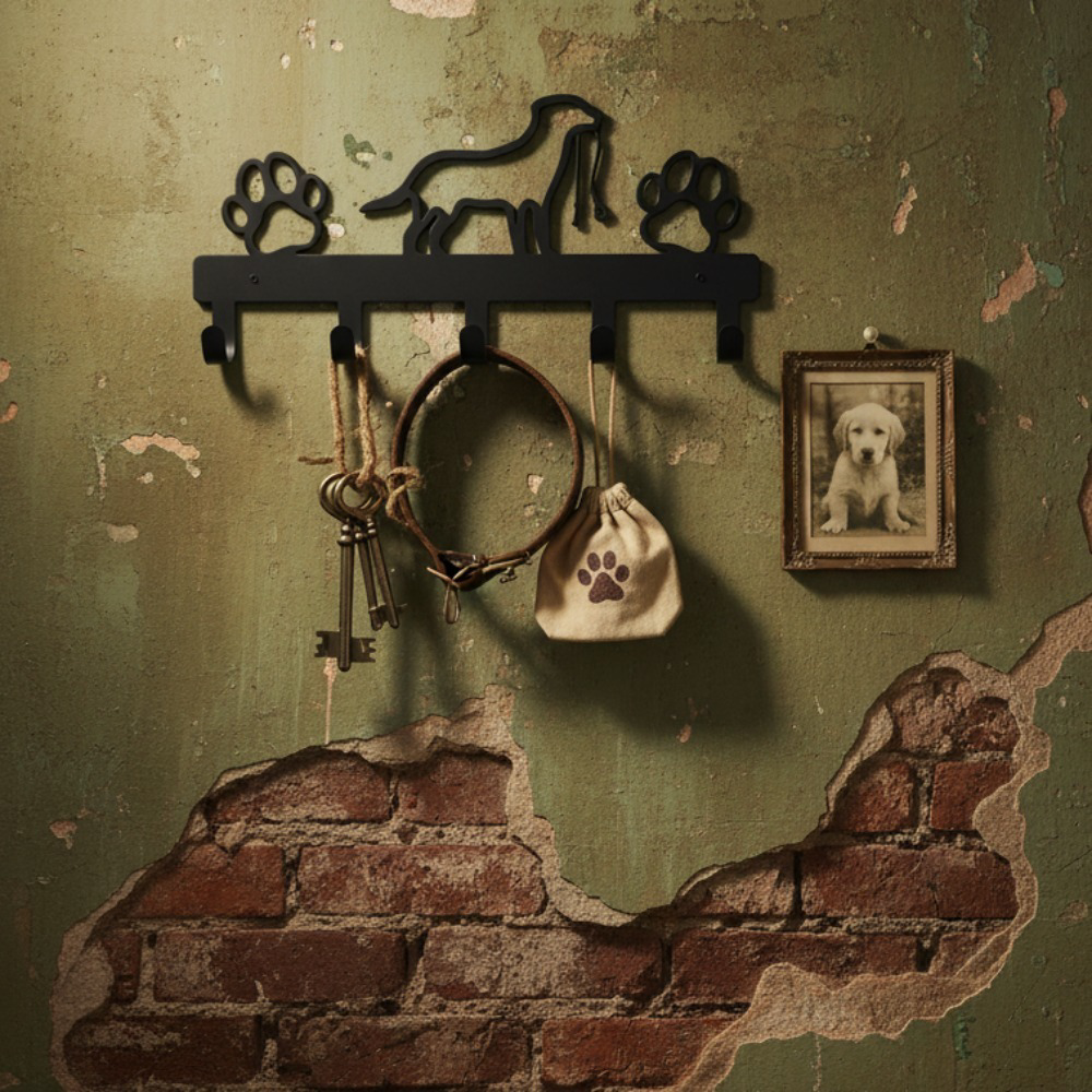 Cat-Design Metal Wall Hooks — Decorative Coat & Key Hangers