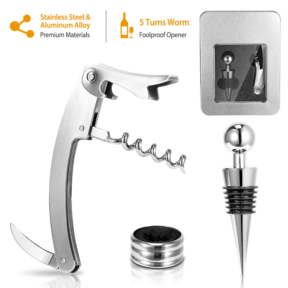 3-in-1 Wine Bottle Opener Gift Kit