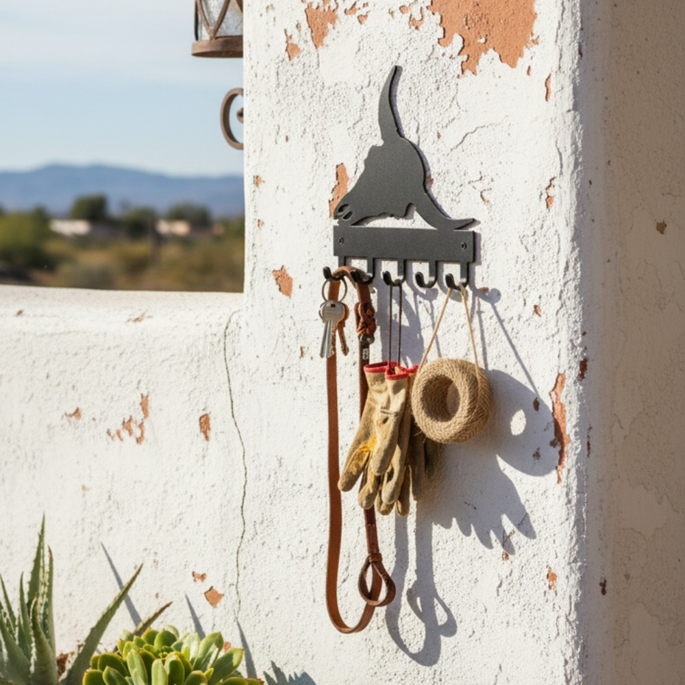 6-Pack Industrial Metal Wall Hooks — Heavy-Duty Coat & Hat Hangers